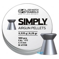 JSB Diabolo Simply Flat Head Pellets .177 calibre 4.50mm 8.26 Grains tin of 500