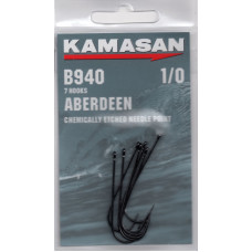 KAMASAN B940 CLASSIC ABERDEEN SEA HOOK SIZE 1/0 ( pack of 7 hooks )