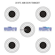 Milbro 25ft AIR GUN 14cm Card Targets 5 Bull's eyes targets Pack of 100 